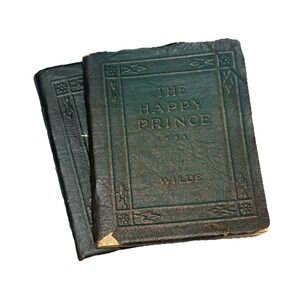 Antique Mini Little Leather Library Books Wilde Happy Prince Coleridge Mariner